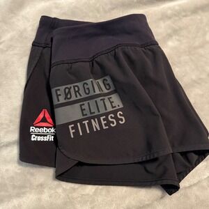 Reebok CrossFit Women's Shorts Small Black Forging Elite Fitness, Reebok Logo